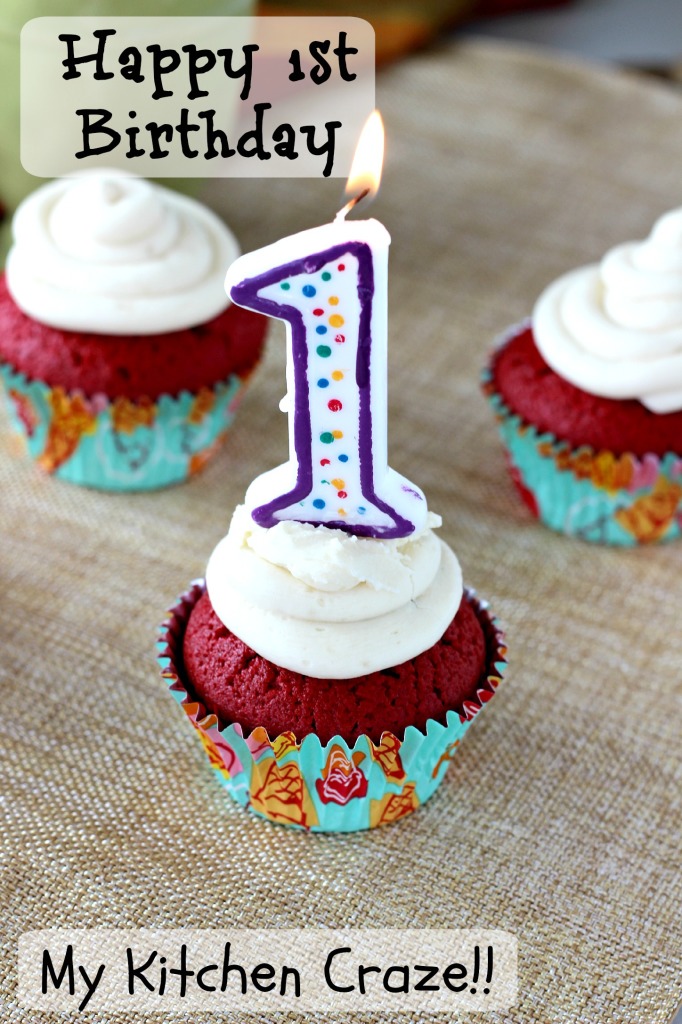 Red Velvet Cupcakes ~ mykitchencraze.com ~ Moist red velvet cupcakes topped with a creamy buttercream frosting. Delicious!