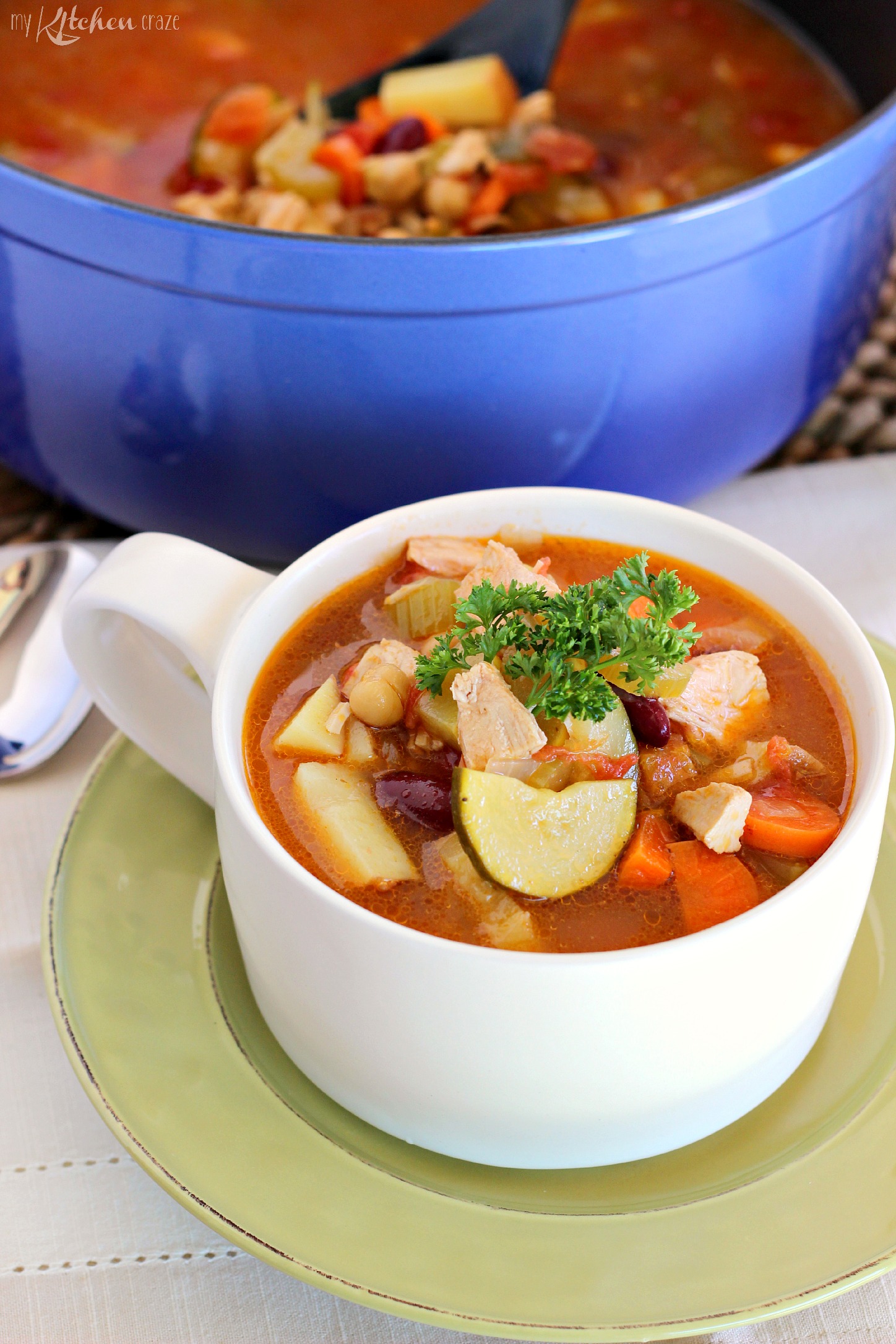 Turkey Vegetable Soup ~ mykitchencraze.com