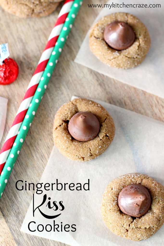 Gingerbread Kiss Cookies l My Kitchen Craze 