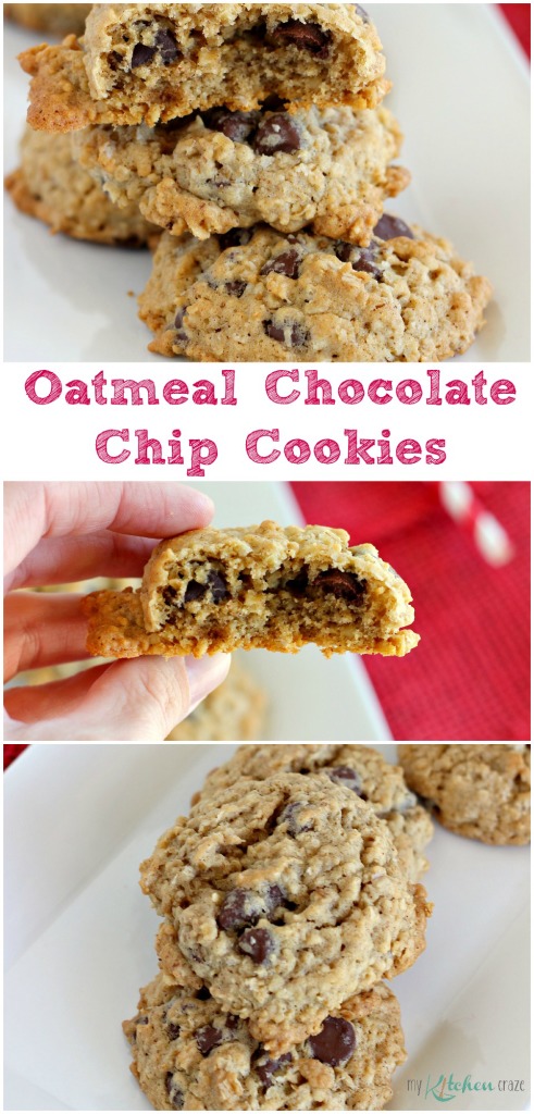 Oatmeal Chocolate Chip Cookies - My Kitchen Craze