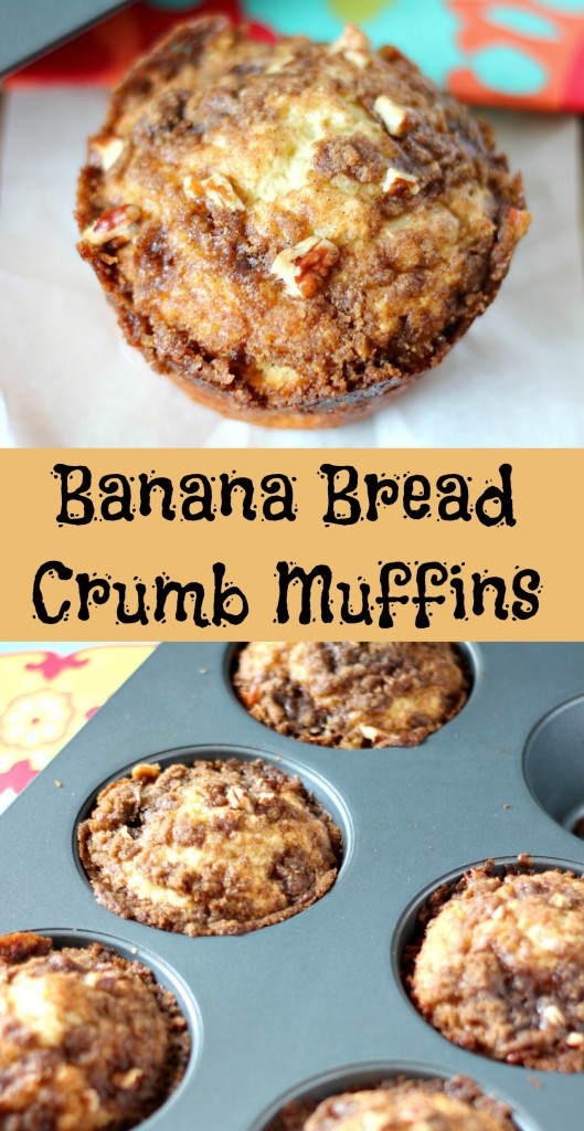 Banana Bread Crumb Muffins l My Kitchen Craze l Perfect for breakfast and those busy mornings!