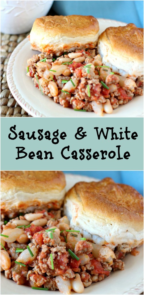 Sausage & White Bean Casserole l My Kitchen Craze l The perfect 30 minute meal that will Wow your family and be on the table in no time! This is a delicious casserole you won't want to miss!