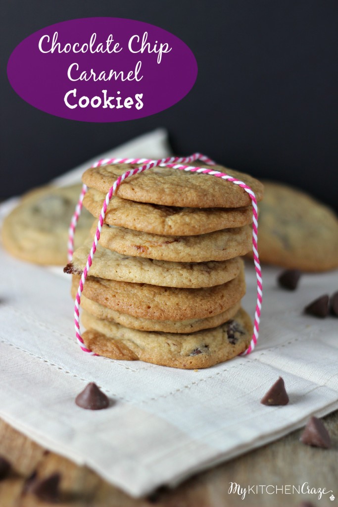 Chocolate Chip Caramel Cookies ~ A delicious chewy cookie filled with chocolate chips and caramel ~ www.mykitchencraze.com