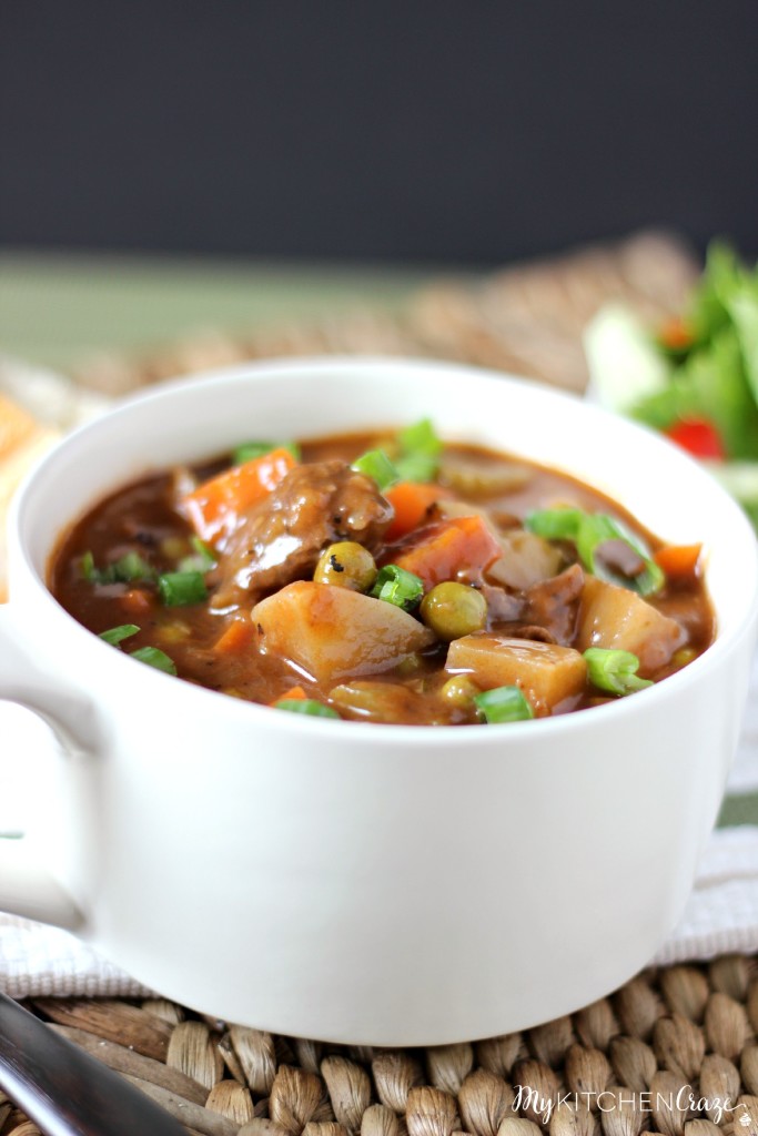 Hearty Beef Stew is a delicious and tasty stew. Perfect for those cold chilly nights. ~ www.mykitchencraze.com 