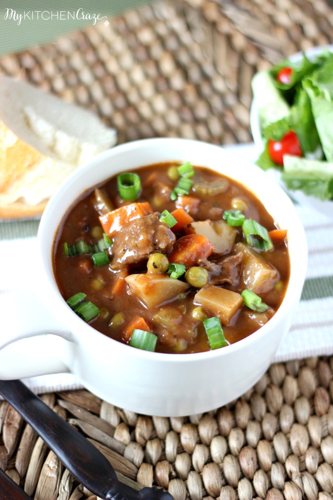 Hearty Beef Stew is a delicious and tasty stew. Perfect for those cold chilly nights. ~ www.mykitchencraze.com 