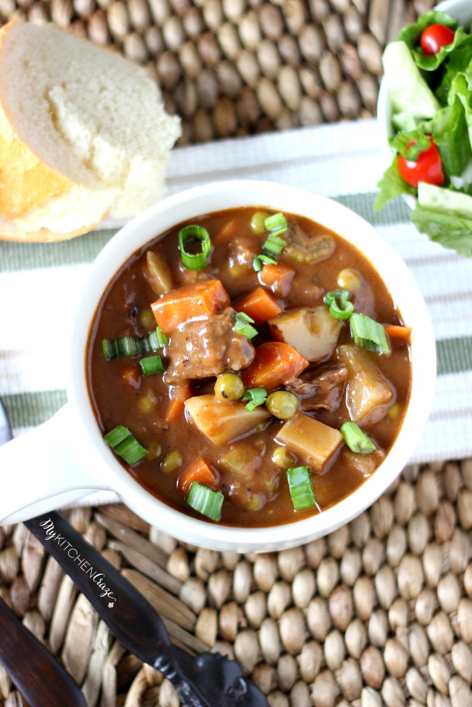 Hearty Beef Stew is a delicious and tasty stew. Perfect for those cold chilly nights. ~ www.mykitchencraze.com 