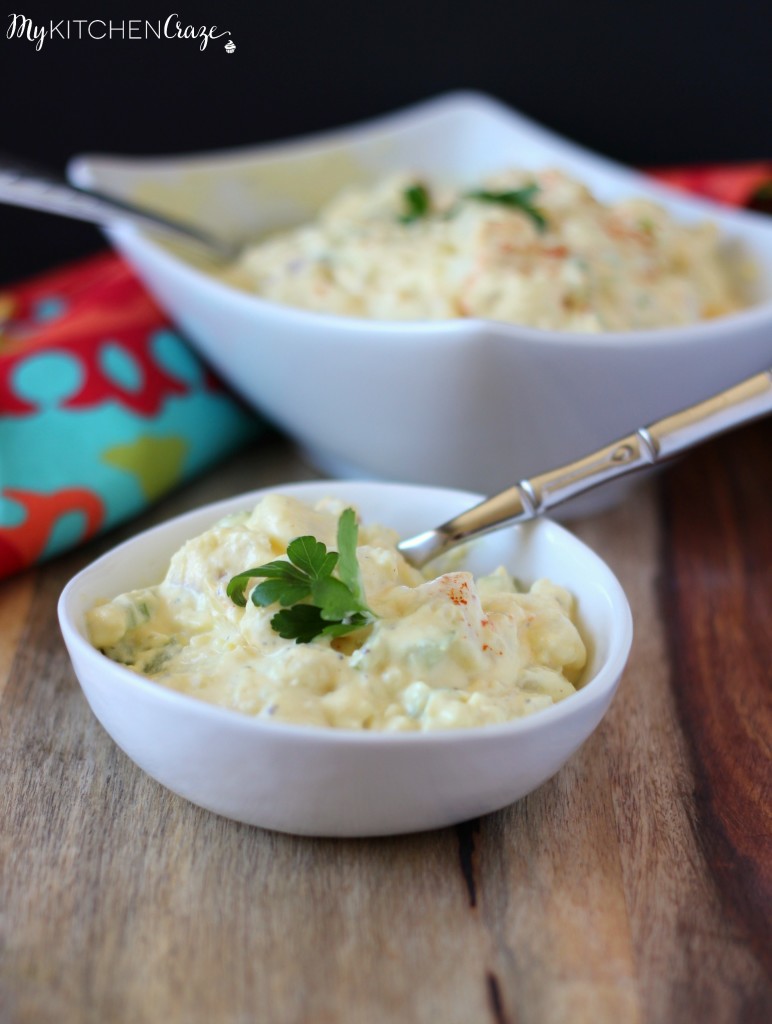 Creamy Potato Salad ~ A traditional, delicious and tasty potato salad, that your family will love! ~ www.mykitchencraze.com