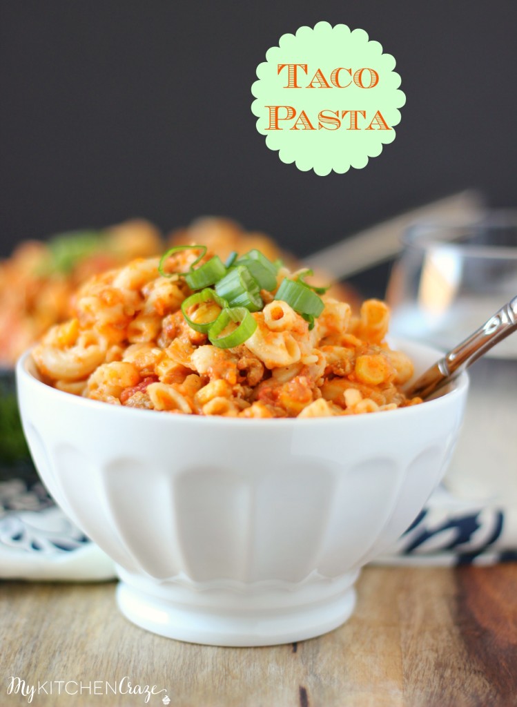 Taco Pasta ~ Easy and quick meal for those busy nights. ~ www.mykitchencraze.com