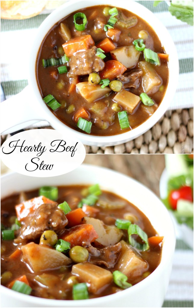 Hearty Beef Stew is a delicious and tasty stew. Perfect for those cold chilly nights. ~ www.mykitchencraze.com 