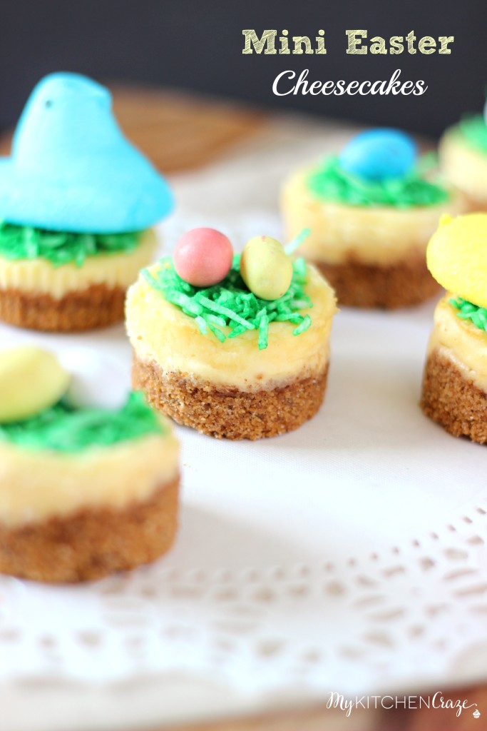 Mini Easter Cheesecakes - My Kitchen Craze