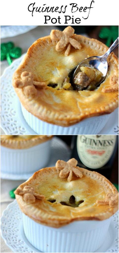 Guinness Beef Pot Pie ~ Delicious meat braised in Guinness beer then added vegetables, makes this pot pie out of this world! ~ www.mykitchencraze.com