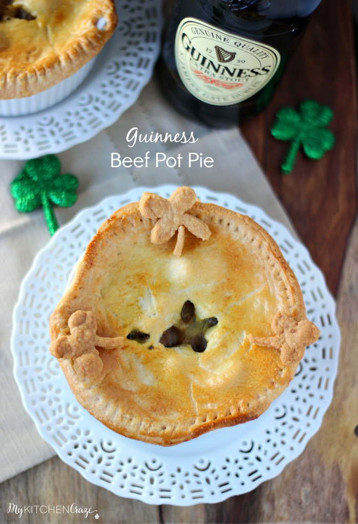 Guinness Beef Pot Pie ~ Delicious meat braised in Guinness beer then added vegetables, makes this pot pie out of this world! ~ www.mykitchencraze.com