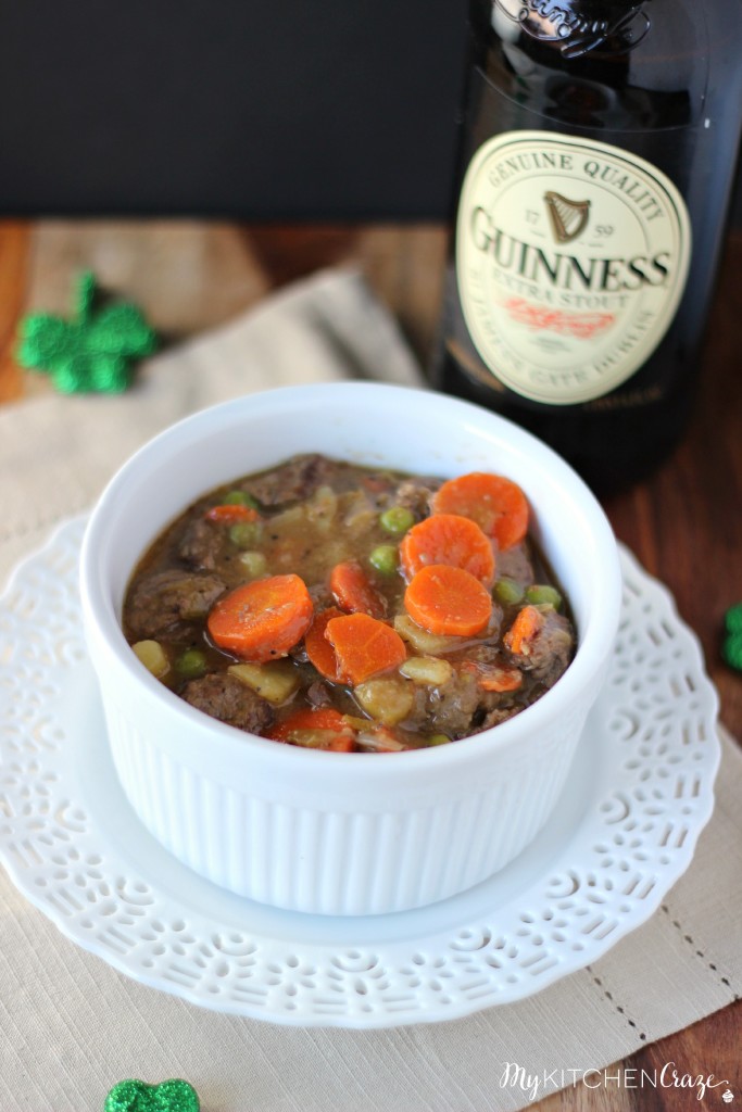 Guinness Beef Pot Pie ~ Delicious meat braised in Guinness beer then added vegetables, makes this pot pie out of this world! ~ www.mykitchencraze.com