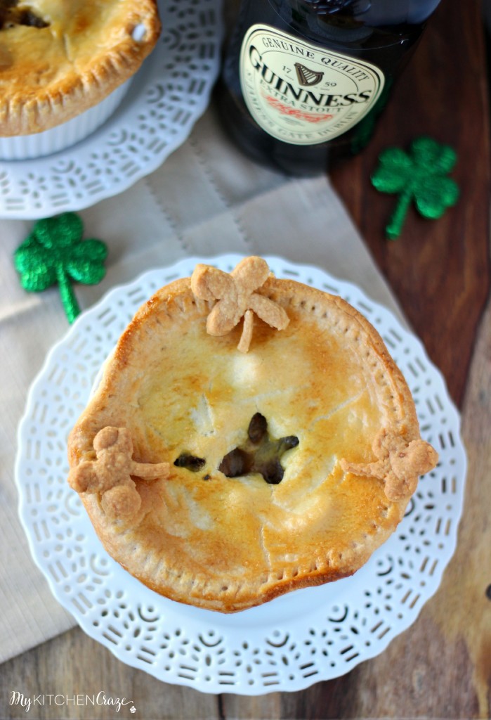 Guinness Beef Pot Pie ~ Delicious meat braised in Guinness beer then added vegetables, makes this pot pie out of this world! ~ www.mykitchencraze.com