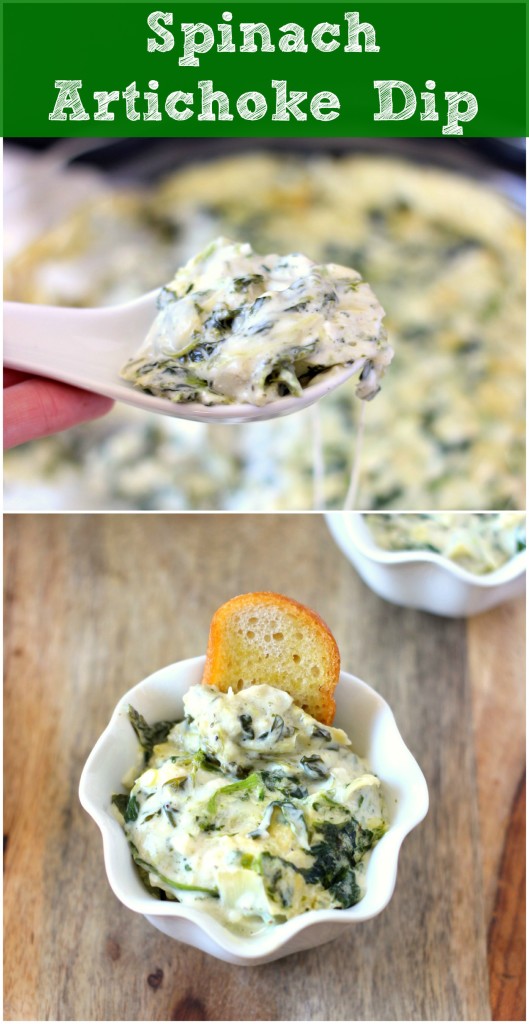 Spinach Artichoke Dip ~ A creamy, cheesy and easy appetizer that everyone will love. ~ www.mykitchencraze.com