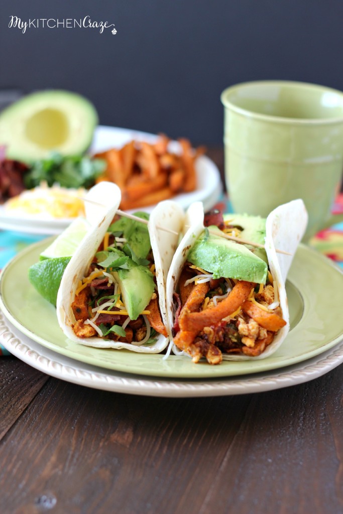 Breakfast Tacos ~ www.mykitchencraze.com ~ These delicious and tasty Breakfast Tacos are a perfect meal to get you going in the morning!