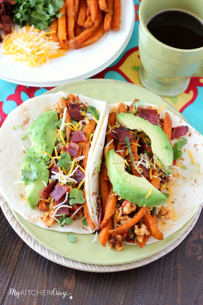 Breakfast Tacos ~ www.mykitchencraze.com ~ These delicious and tasty Breakfast Tacos are a perfect meal to get you going in the morning!