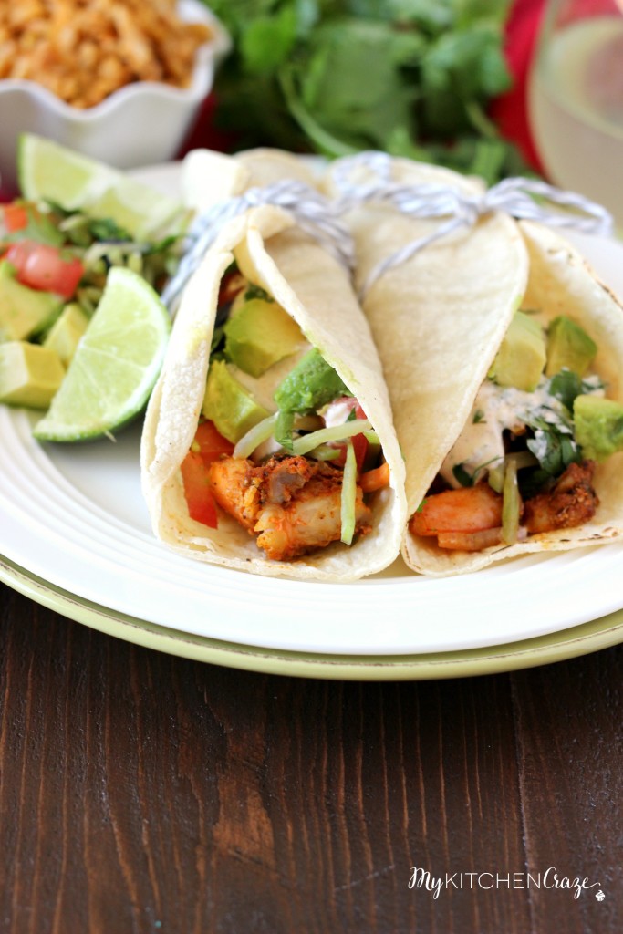 Cajun Shrimp Tacos ~ mykitchencraze.com ~ Delicious and hearty shrimp tacos that every one will love!
