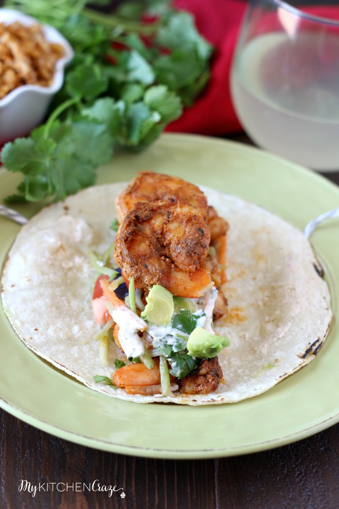 Cajun Shrimp Tacos ~ mykitchencraze.com ~ Delicious and hearty shrimp tacos that every one will love!