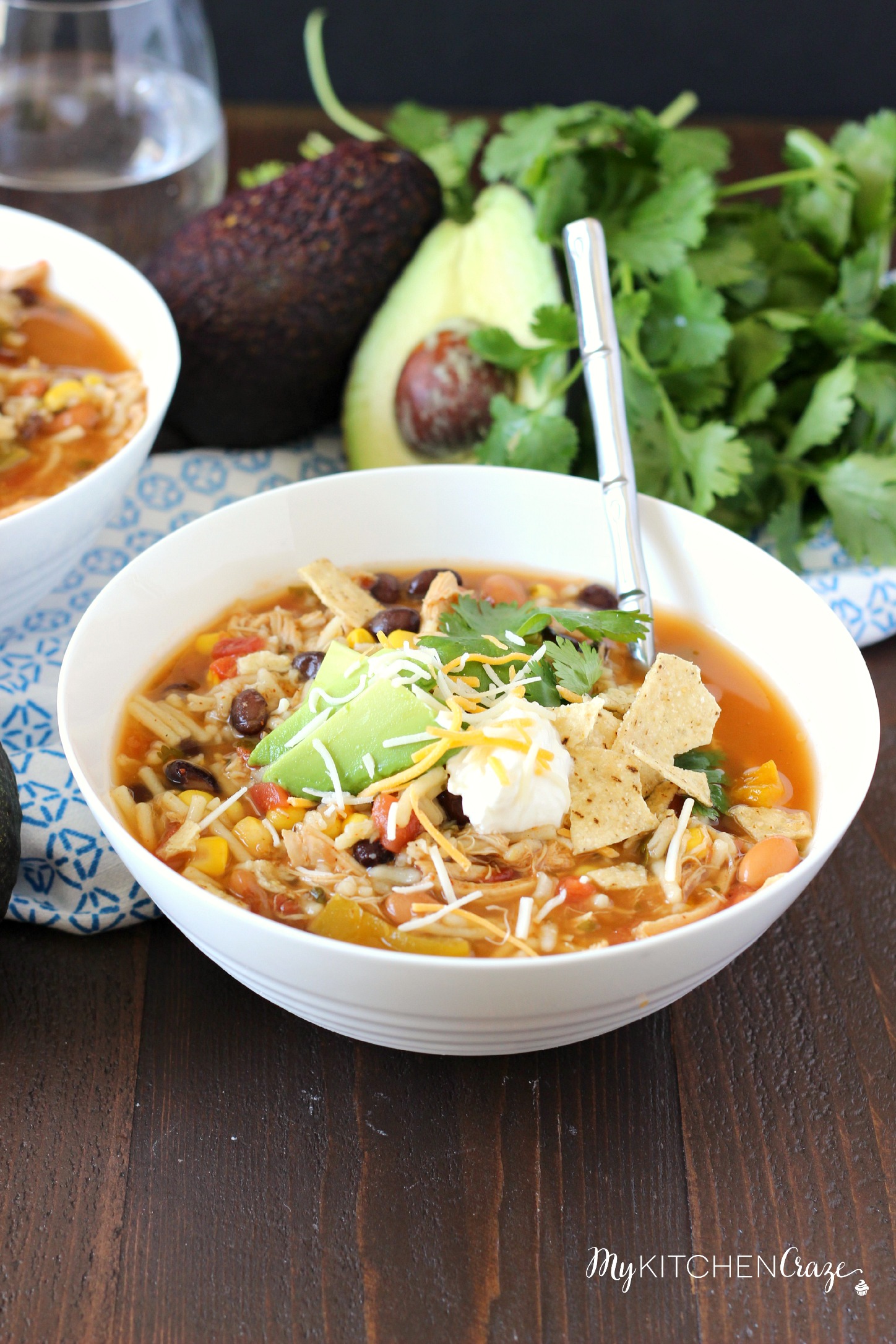 Taco Soup ~ mykitchencraze.com ~ A quick & easy soup recipe that has great flavor!