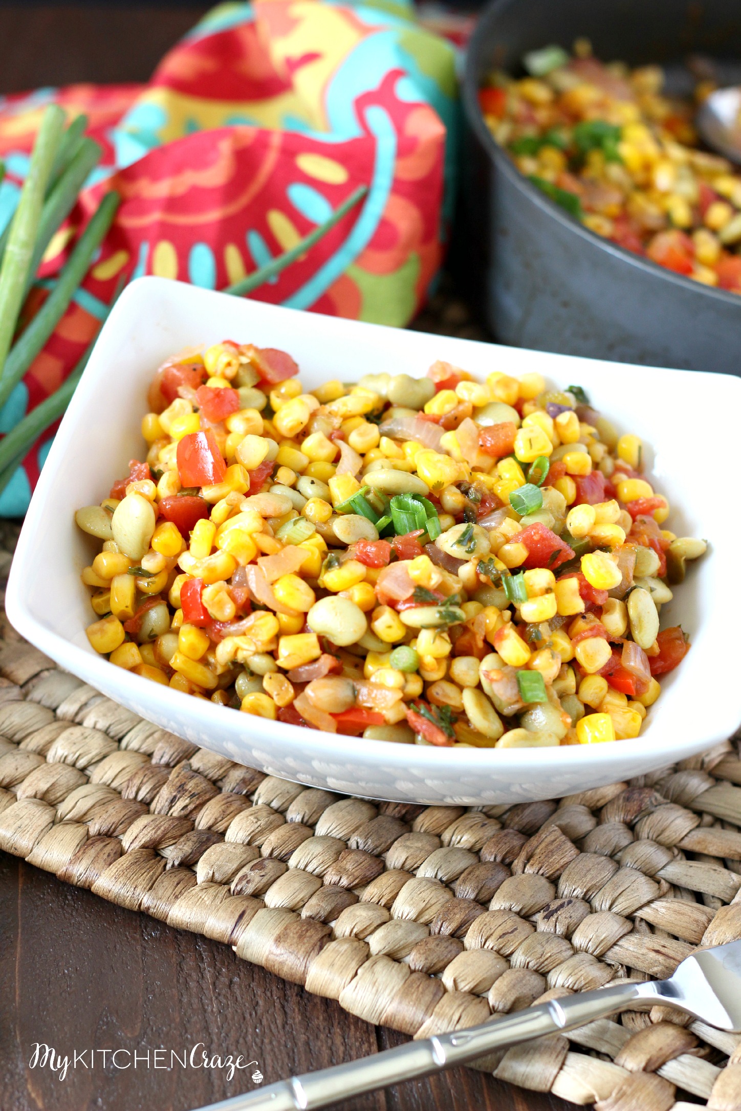 Succotash Ragout ~ mykitchencraze.com ~ A quick and easy side dish, that tastes delicious!