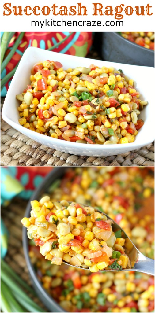 Succotash Ragout ~ mykitchencraze.com ~ A quick and easy side dish, that tastes delicious!