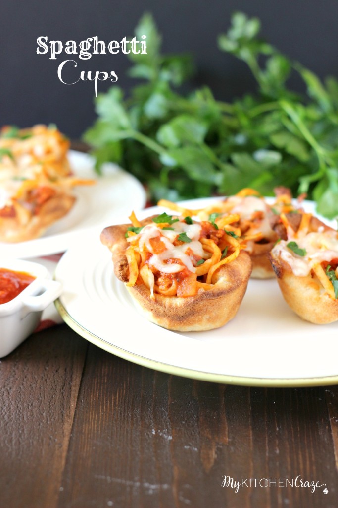 Spaghetti Cups ~ mykitchencraze.com ~ A great way to use up that leftover spaghetti!