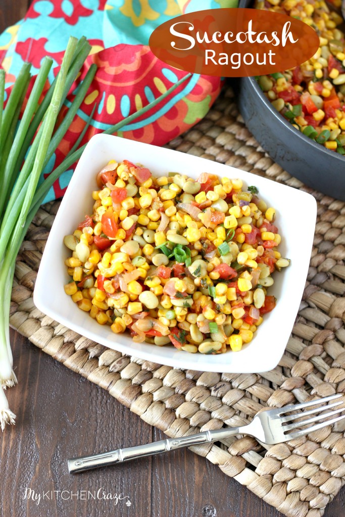 Succotash Ragout ~ mykitchencraze.com ~ A quick and easy side dish, that tastes delicious!