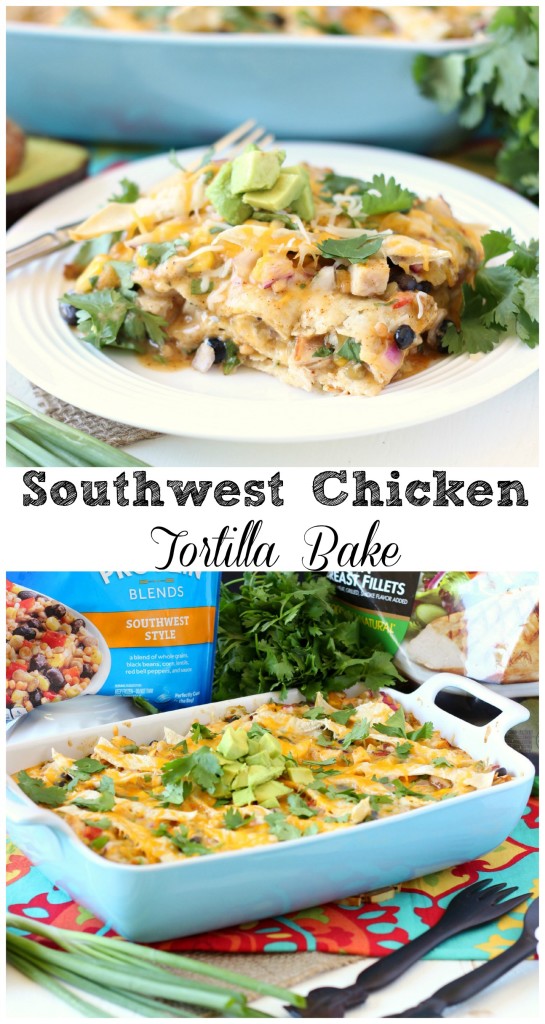 Southwest Chicken Tortilla Bake ~ mykitchencraze.com ~ Quick, easy & delicious. What more could you ask for dinner?