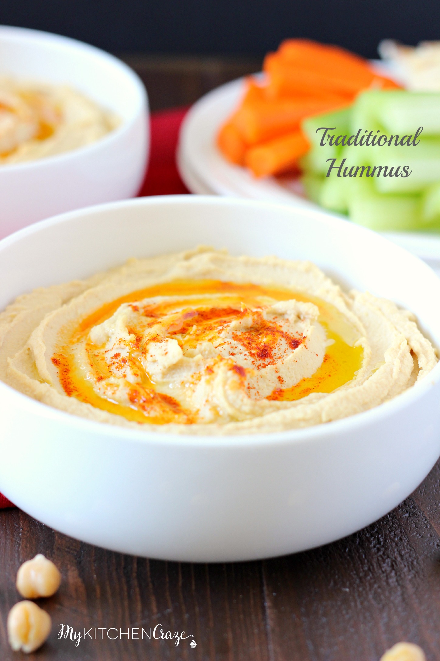Traditional Hummus ~ mykitchencraze.com ~ A simple and nutritious snack and/or appetizer!
