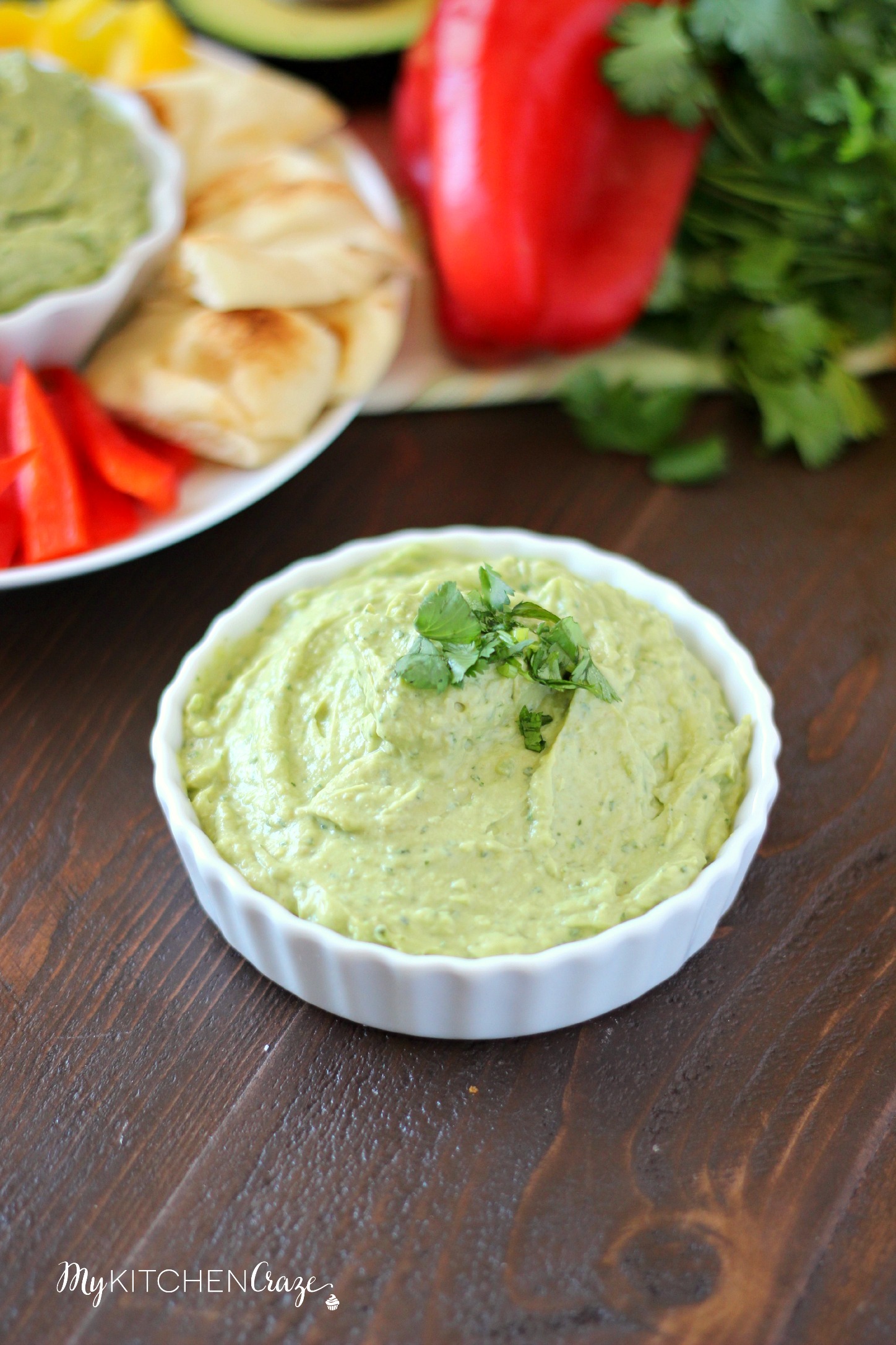 Avocado Yogurt Dip ~ mykitchencraze.com ~ Perfect for all sorts of vegetables and crackers. This dip needs to be at your next party!