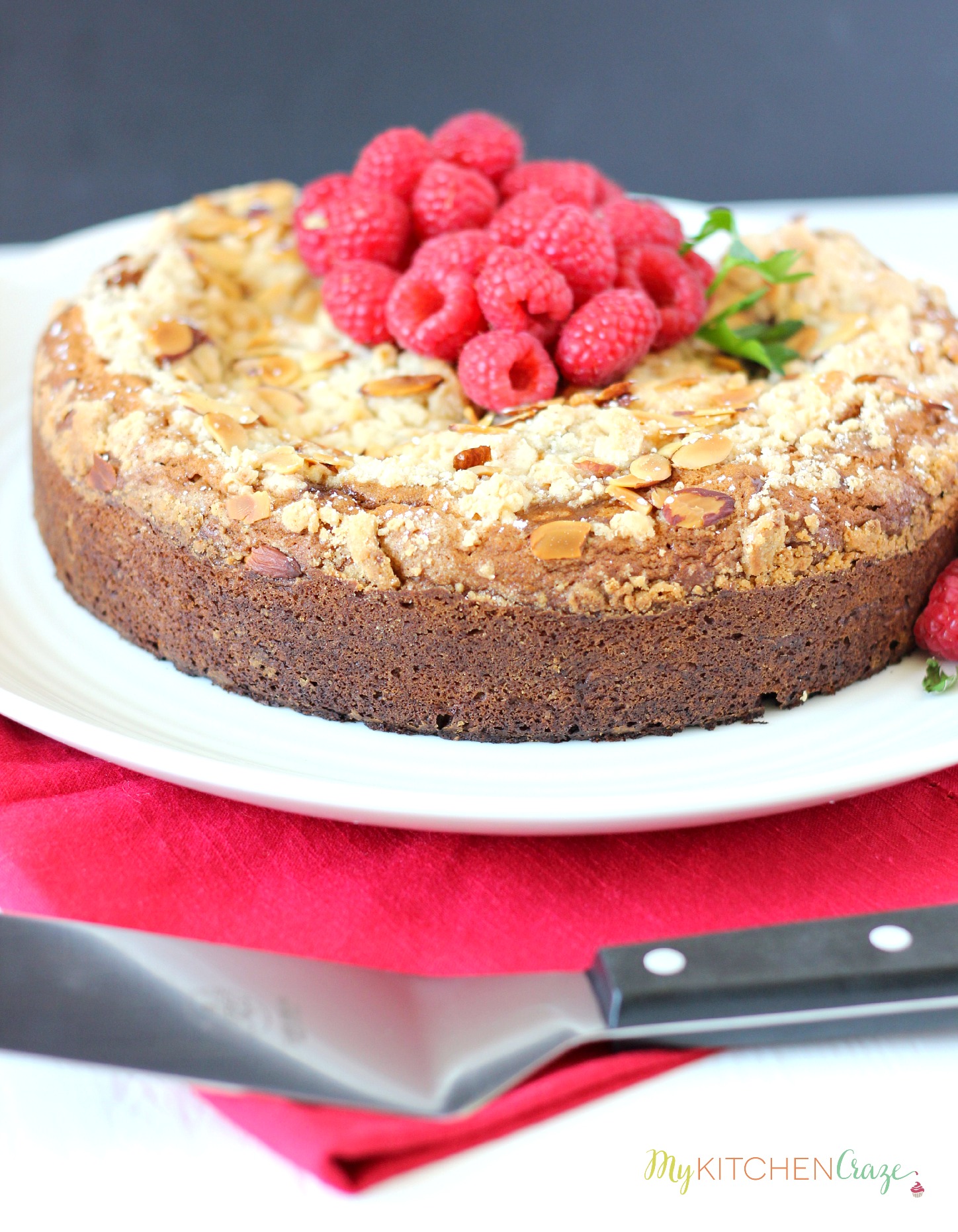 Raspberry Cream Cheese Coffee Cake ~ mykitchencraze.com