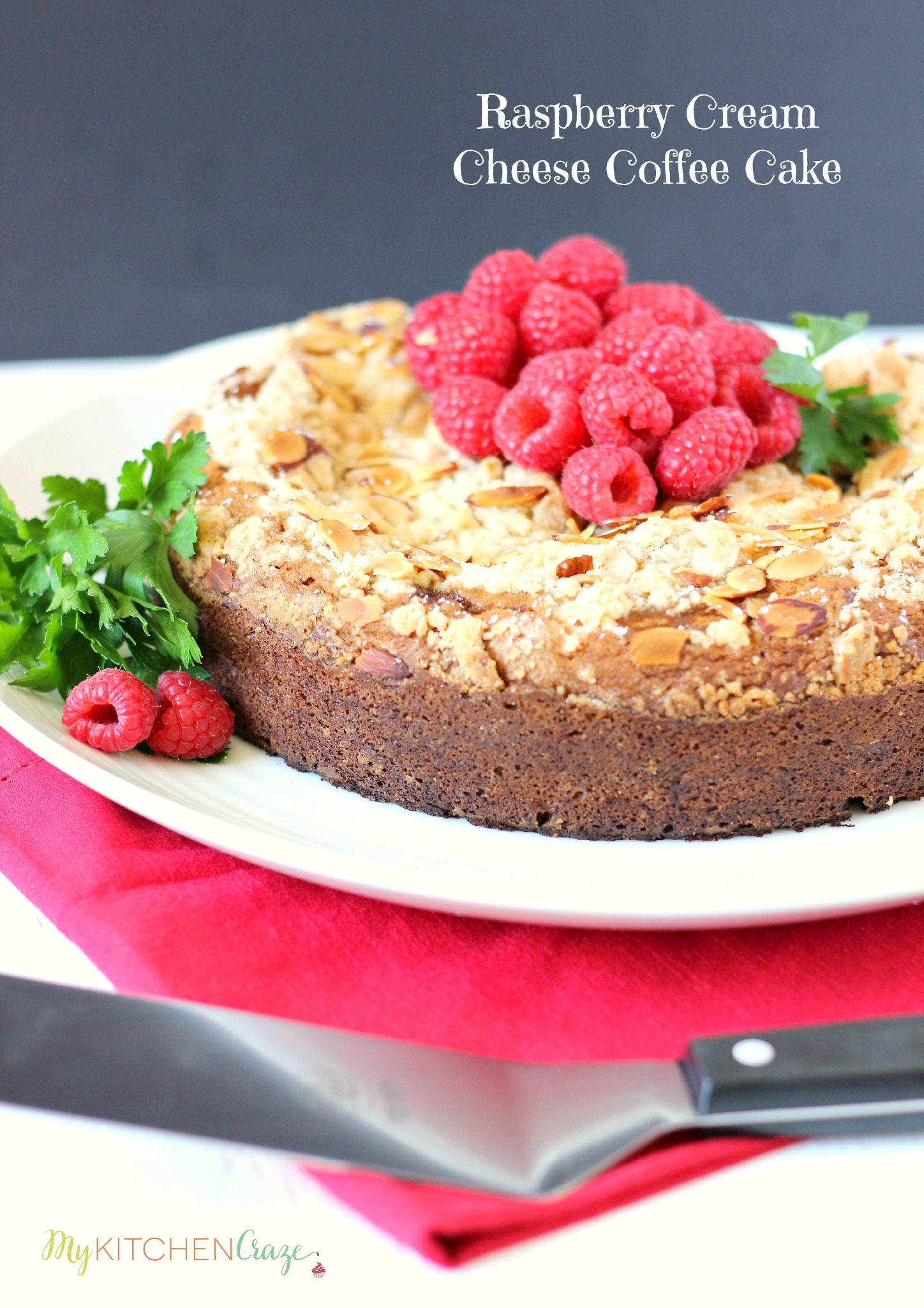 Raspberry Cream Cheese Coffee Cake ~ mykitchencraze.com