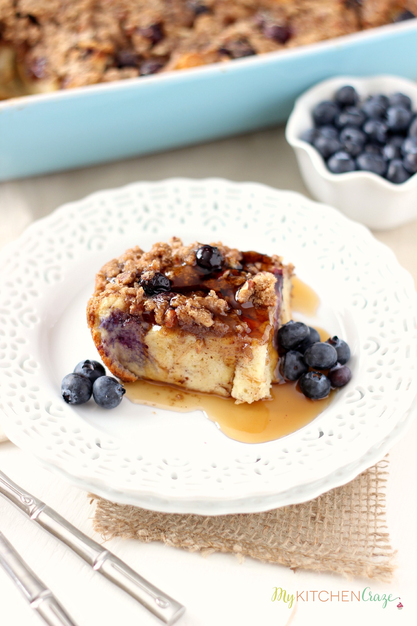 Blueberry Baked French Toast ~ mykitchencraze.com