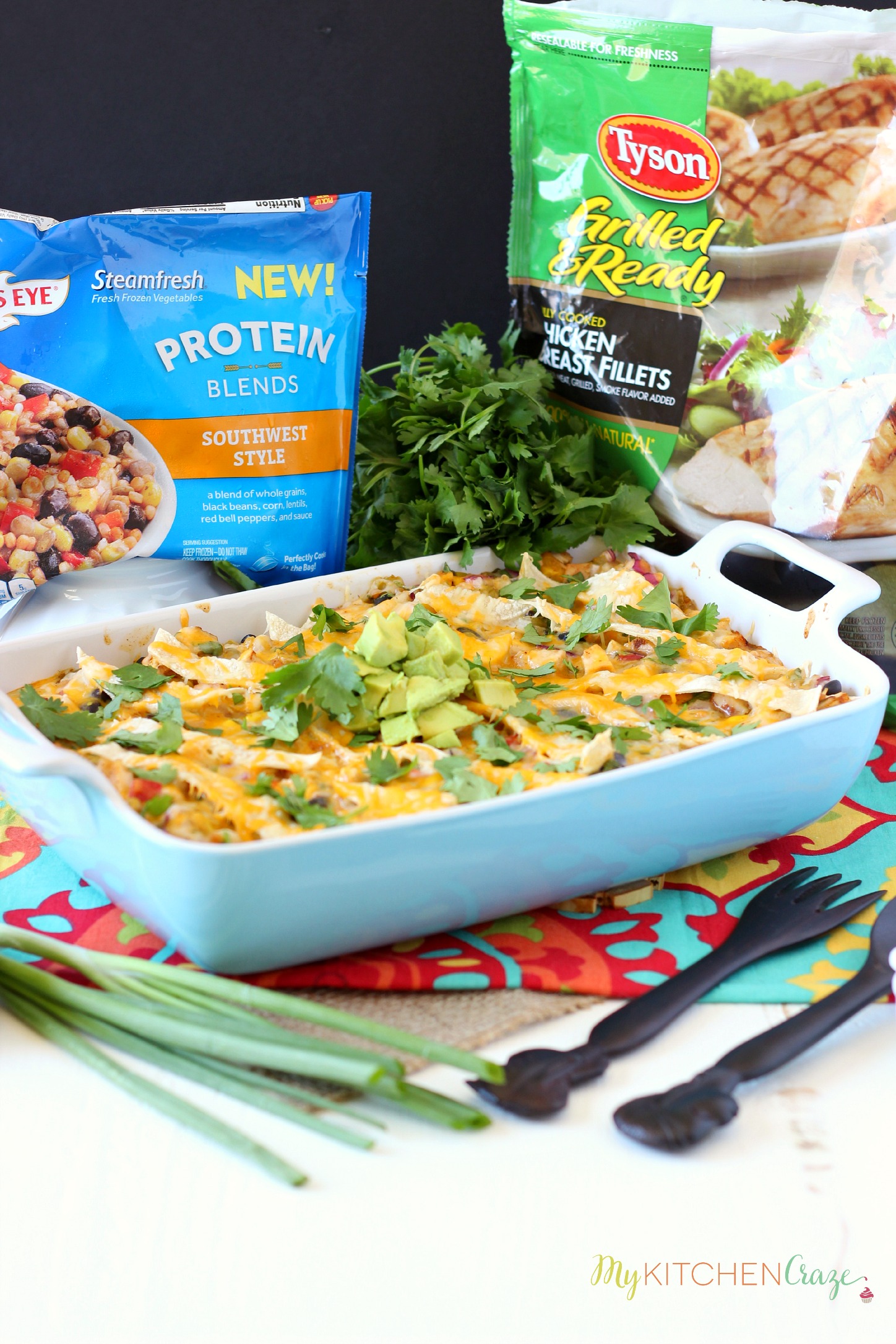 Southwest Chicken Tortilla Bake ~ mykitchencraze.com ~ Quick, easy & delicious. What more could you ask for dinner?