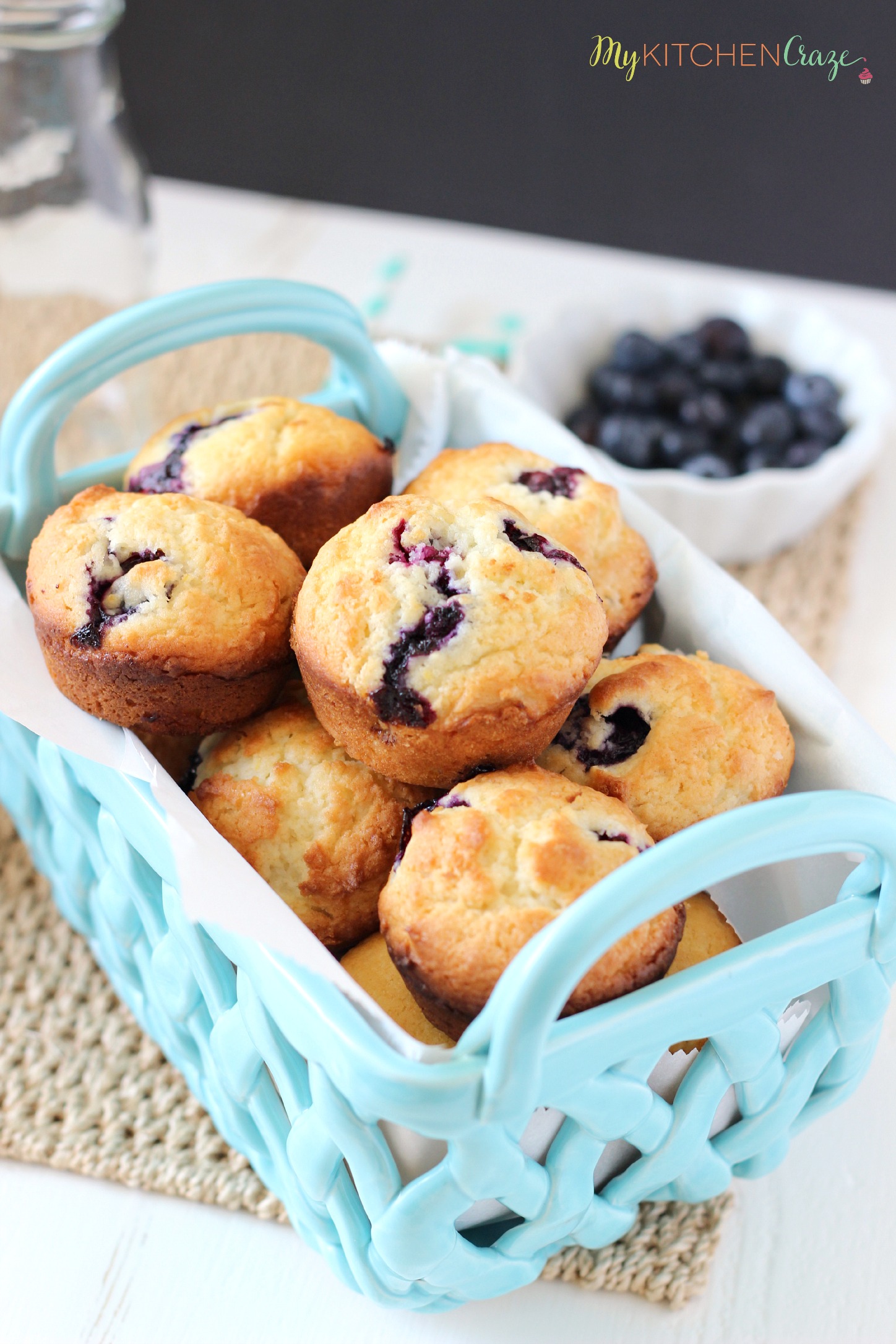 Blueberry Muffins ~ mykitchencraze.com ~ Moist and delicious muffins are filled with juicy blueberries. These Blueberry Muffins are perfect for breakfast.