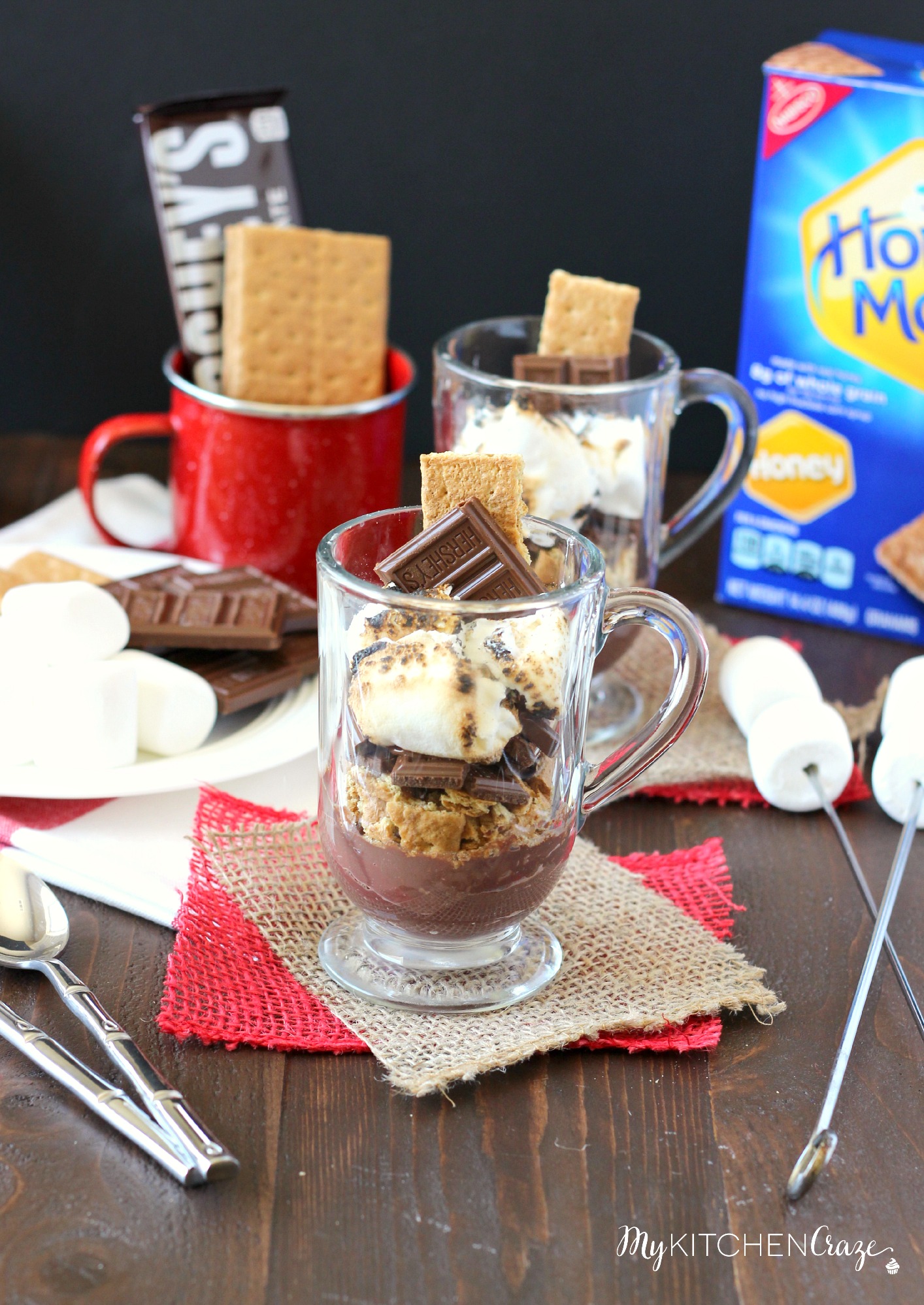 S'mores Pudding Cup ~ mykitchencraze.com ~ #LetsMakeSmores #ad