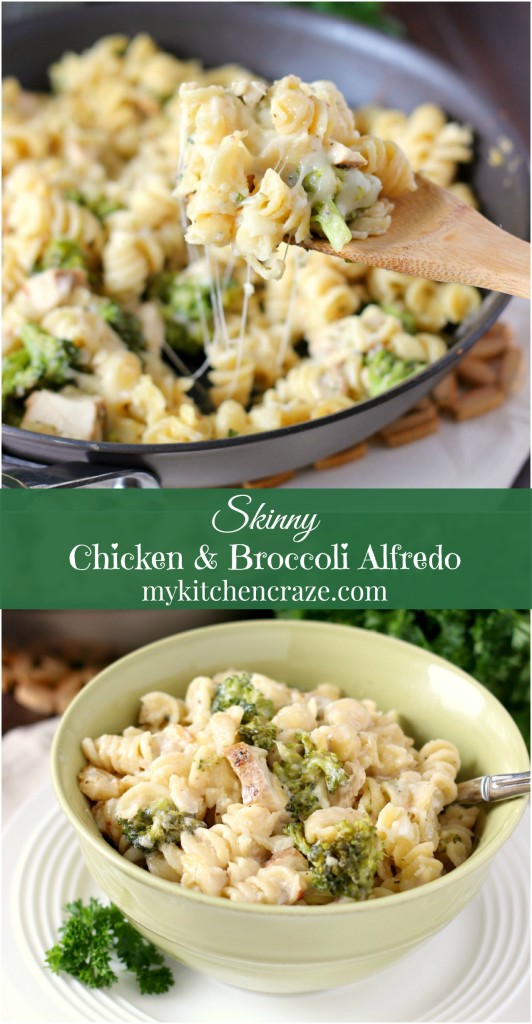 Skinny Chicken and Broccoli Alfredo - My Kitchen Craze