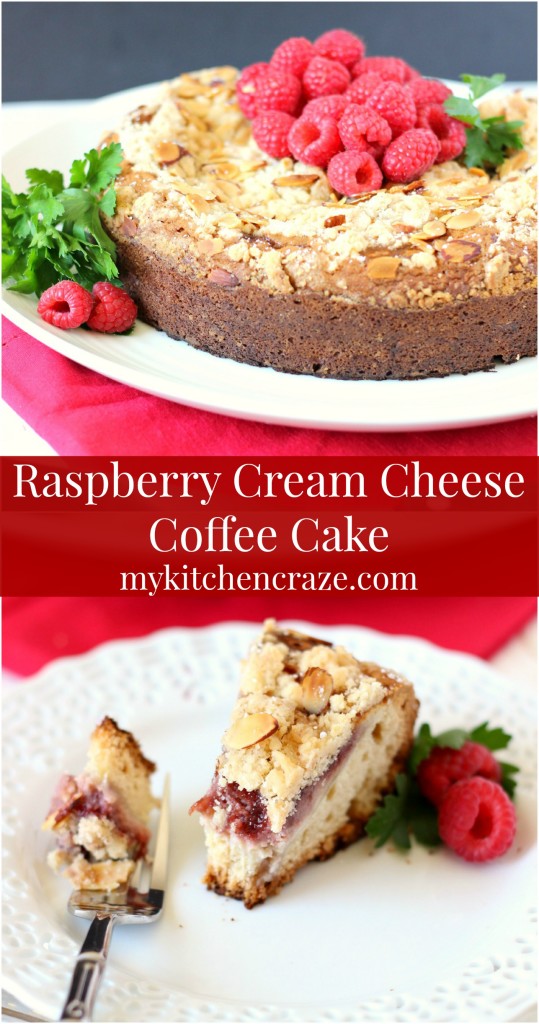 Raspberry Cream Cheese Coffee Cake ~ mykitchencraze.com