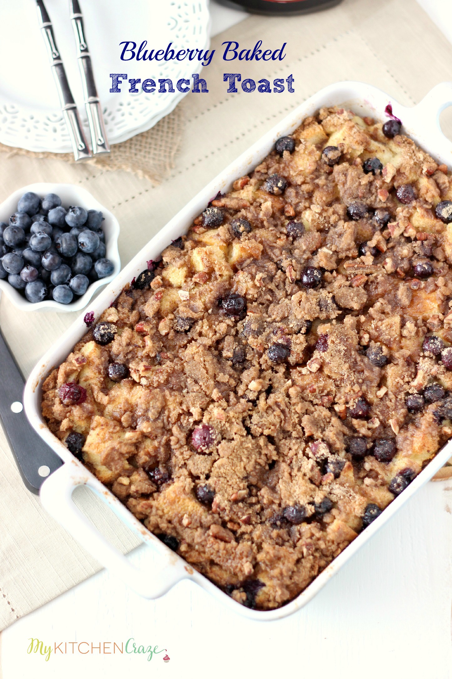 Blueberry Baked French Toast ~ mykitchencraze.com