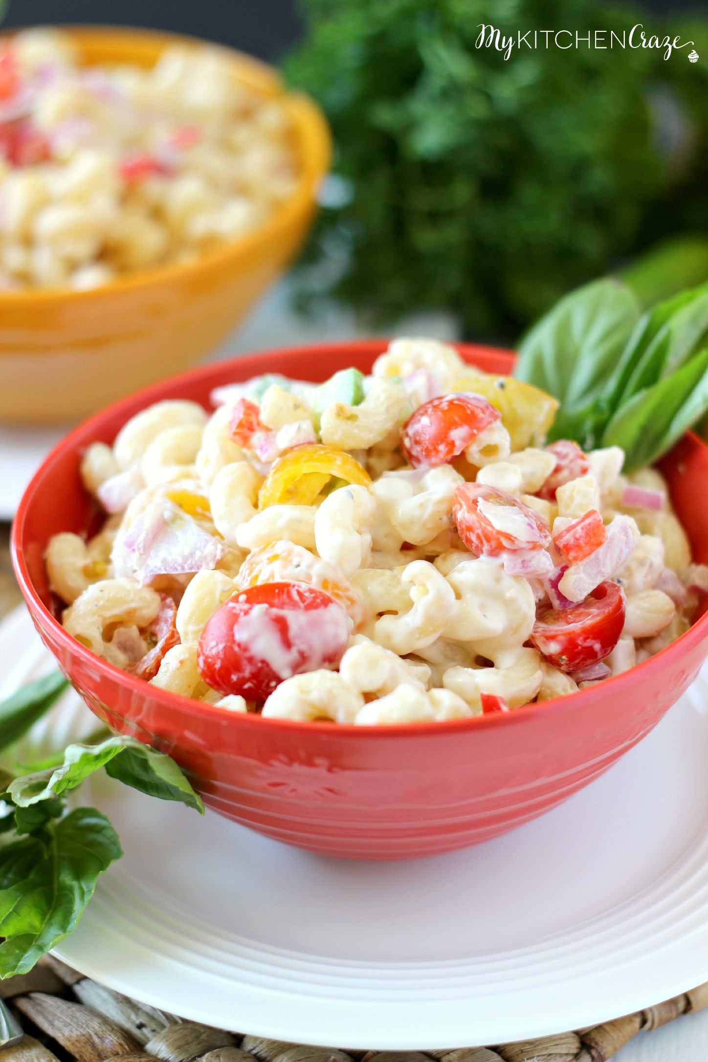 Pasta Salad {Lite & Healthy} ~ mykitchencraze.com