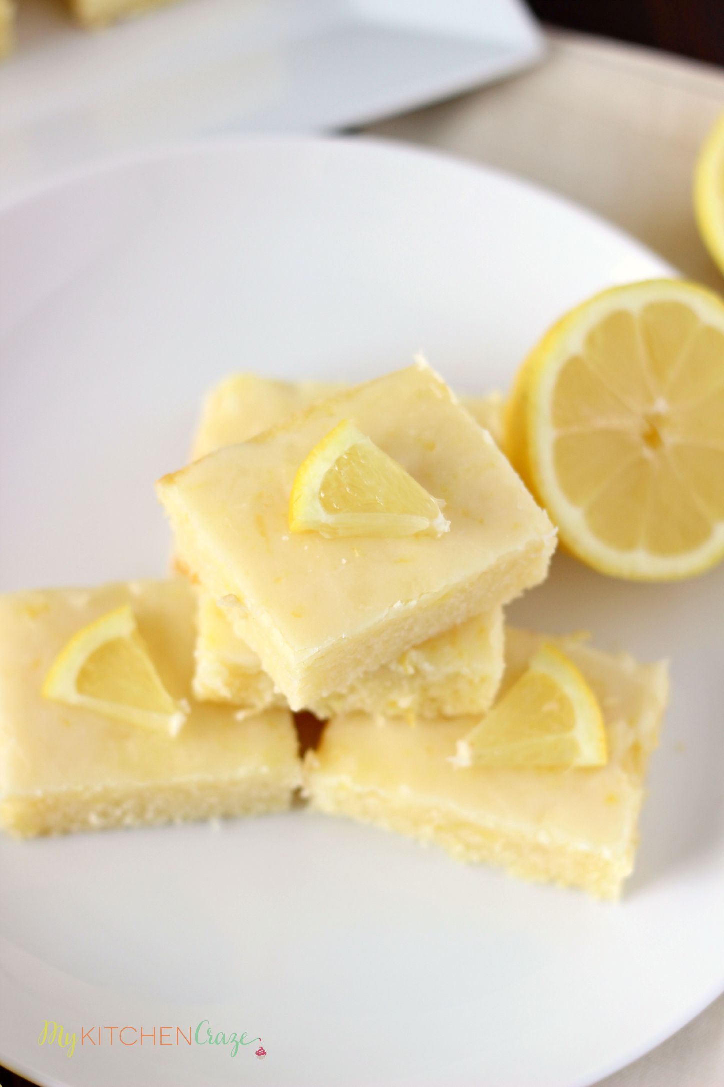 Glazed Lemon Brownies ~ mykitchencraze ~ Brownies that are quick and easy to make, plus they are a lemon lovers dream come true!