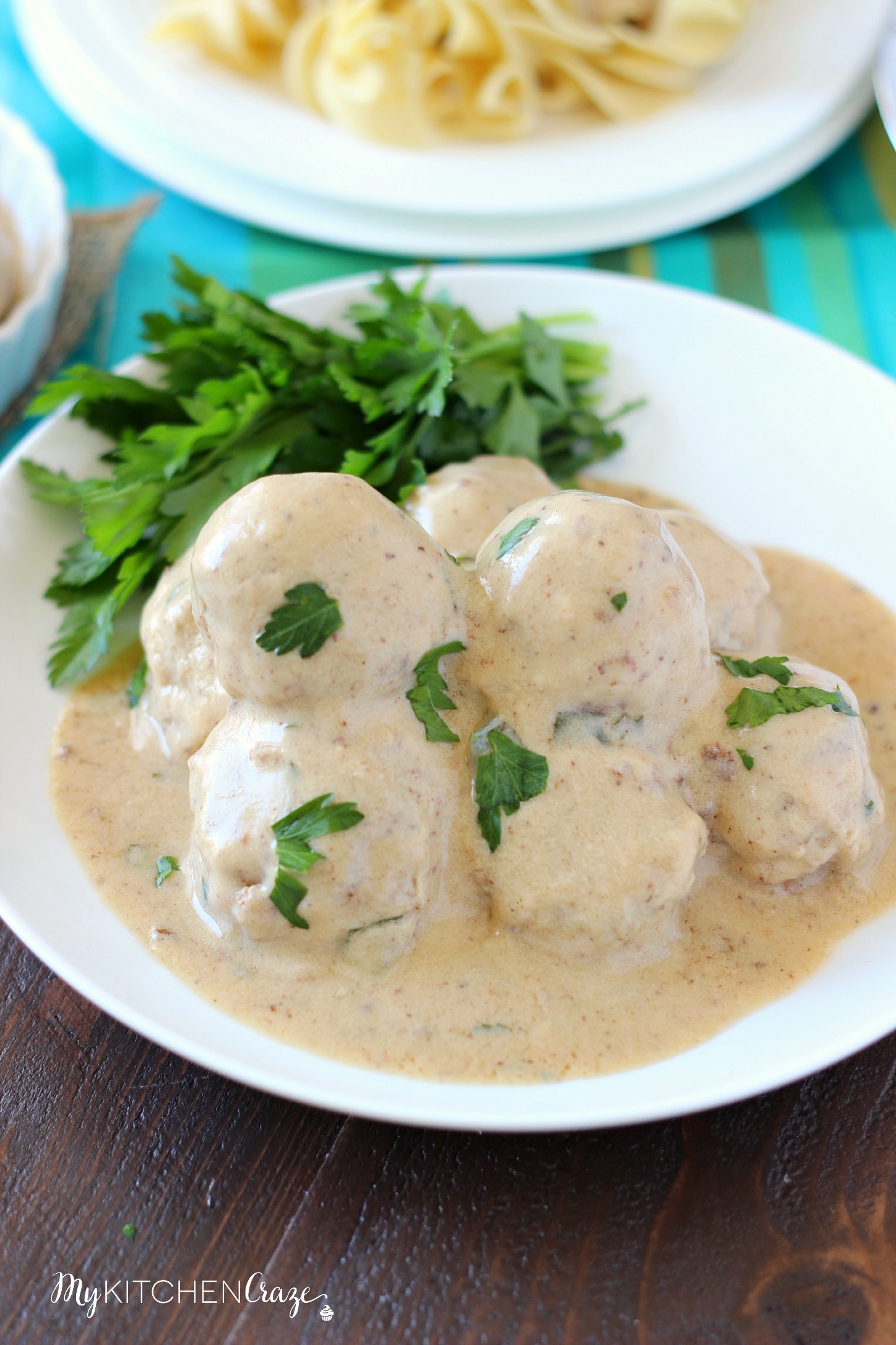 Swedish Meatballs ~ mykitchencraze.com ~ delicious meatballs smothered in a creamy gravy.