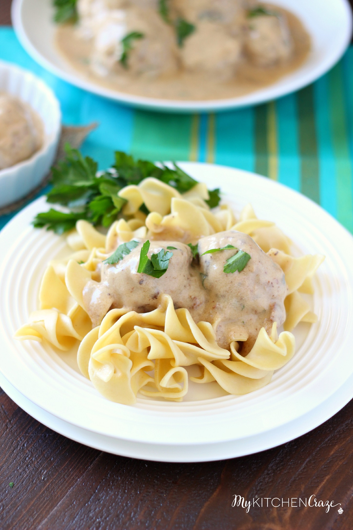 Swedish Meatballs ~ mykitchencraze.com ~ delicious meatballs smothered in a creamy gravy.