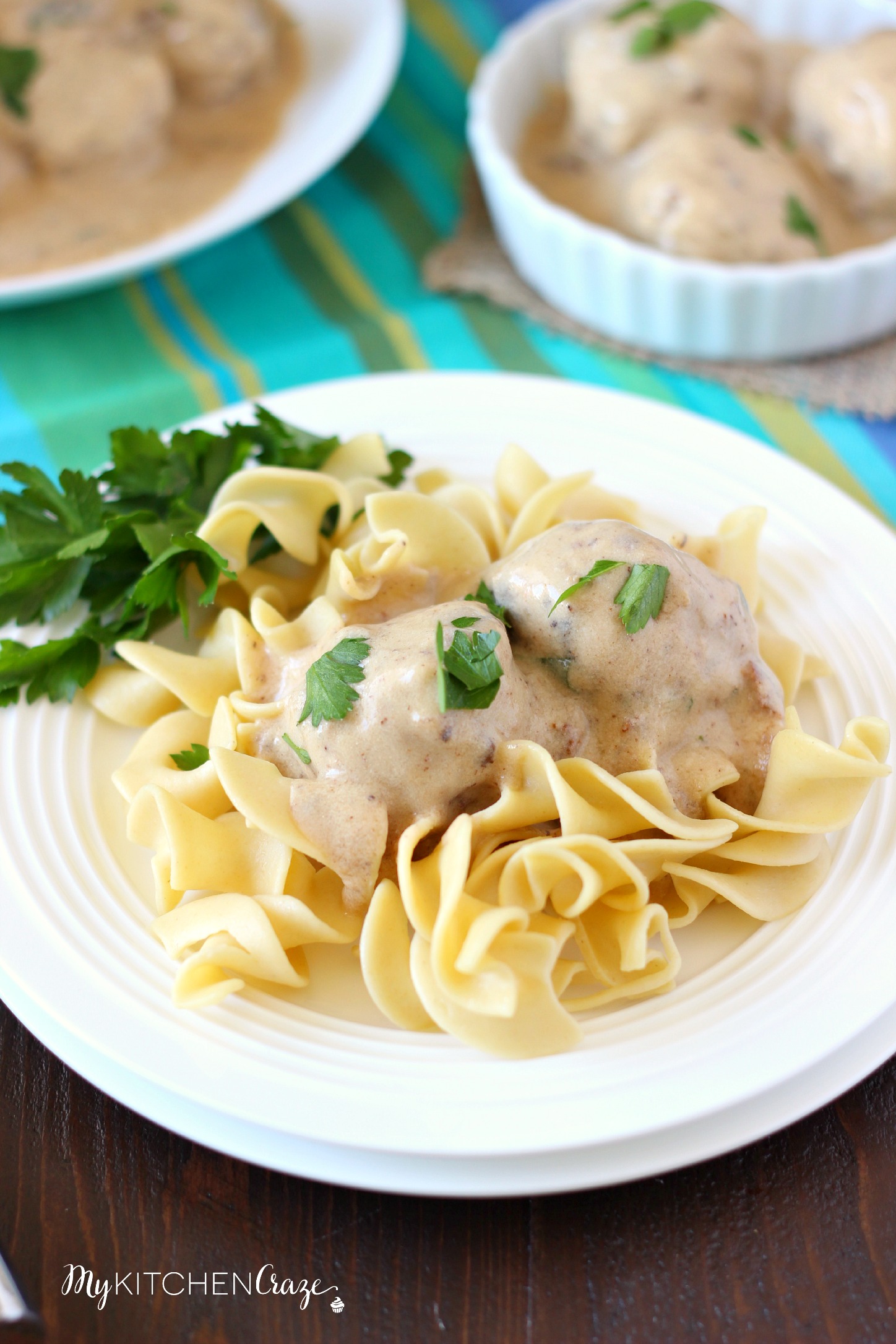 Swedish Meatballs ~ mykitchencraze.com ~ delicious meatballs smothered in a creamy gravy.