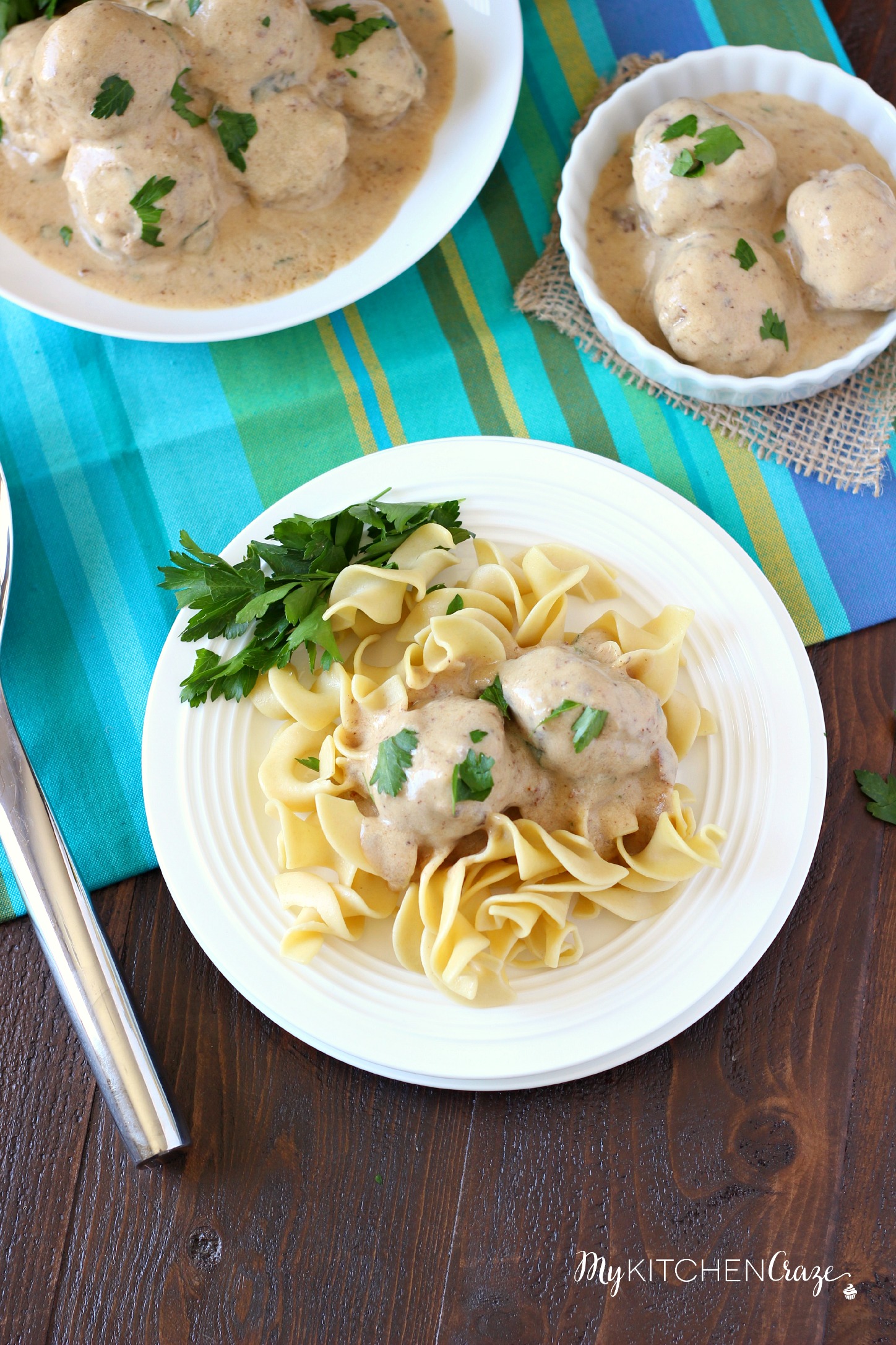 Swedish Meatballs ~ mykitchencraze.com ~ delicious meatballs smothered in a creamy gravy.