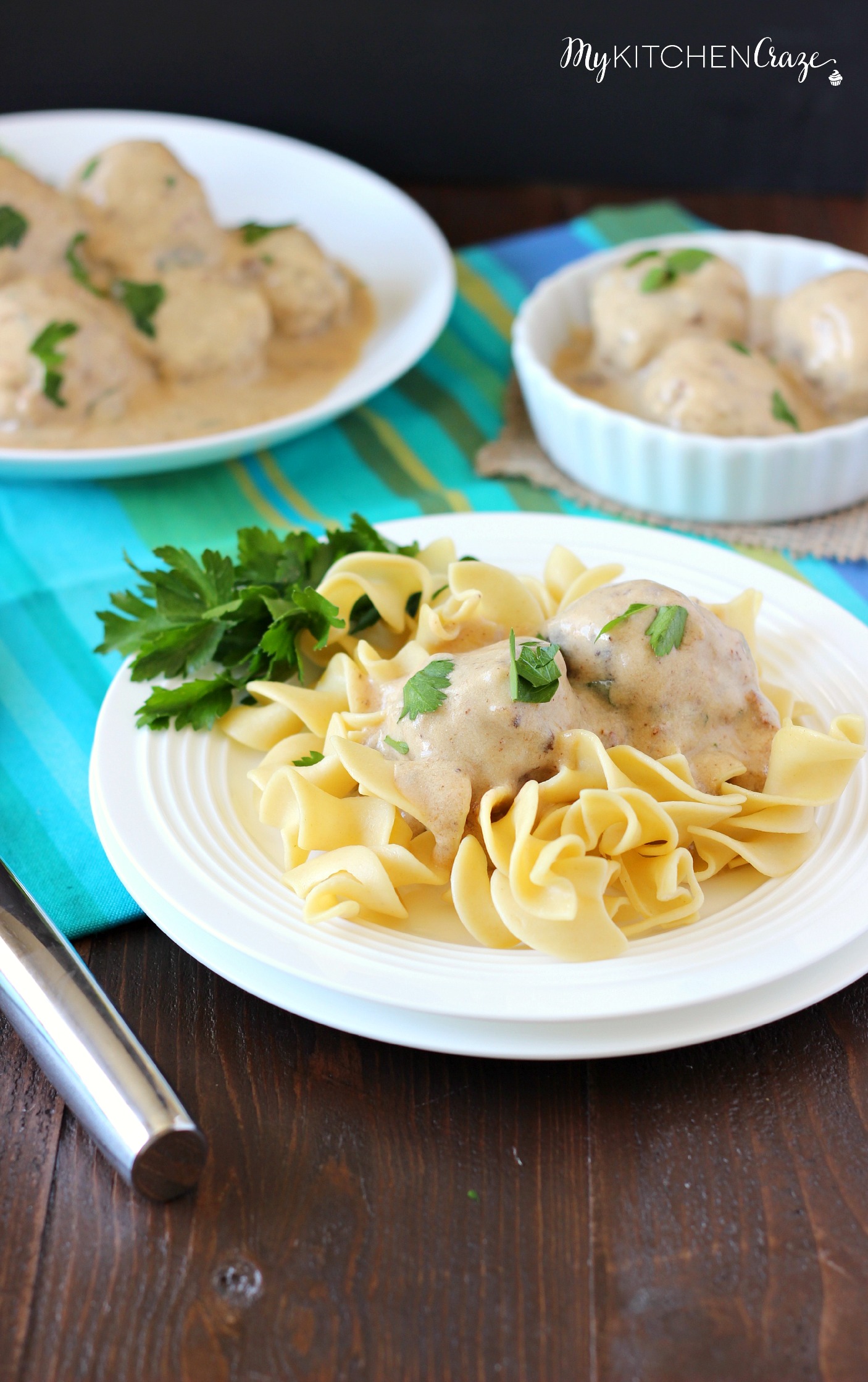 Swedish Meatballs ~ mykitchencraze.com ~ delicious meatballs smothered in a creamy gravy.