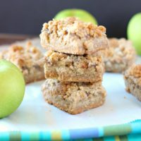 Caramel Apple Crumb Bars ~ mykitchencraze.com ~ These bars a easy to throw together and taste delicious!