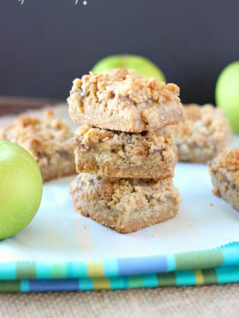 Caramel Apple Crumb Bars ~ mykitchencraze.com ~ These bars a easy to throw together and taste delicious!