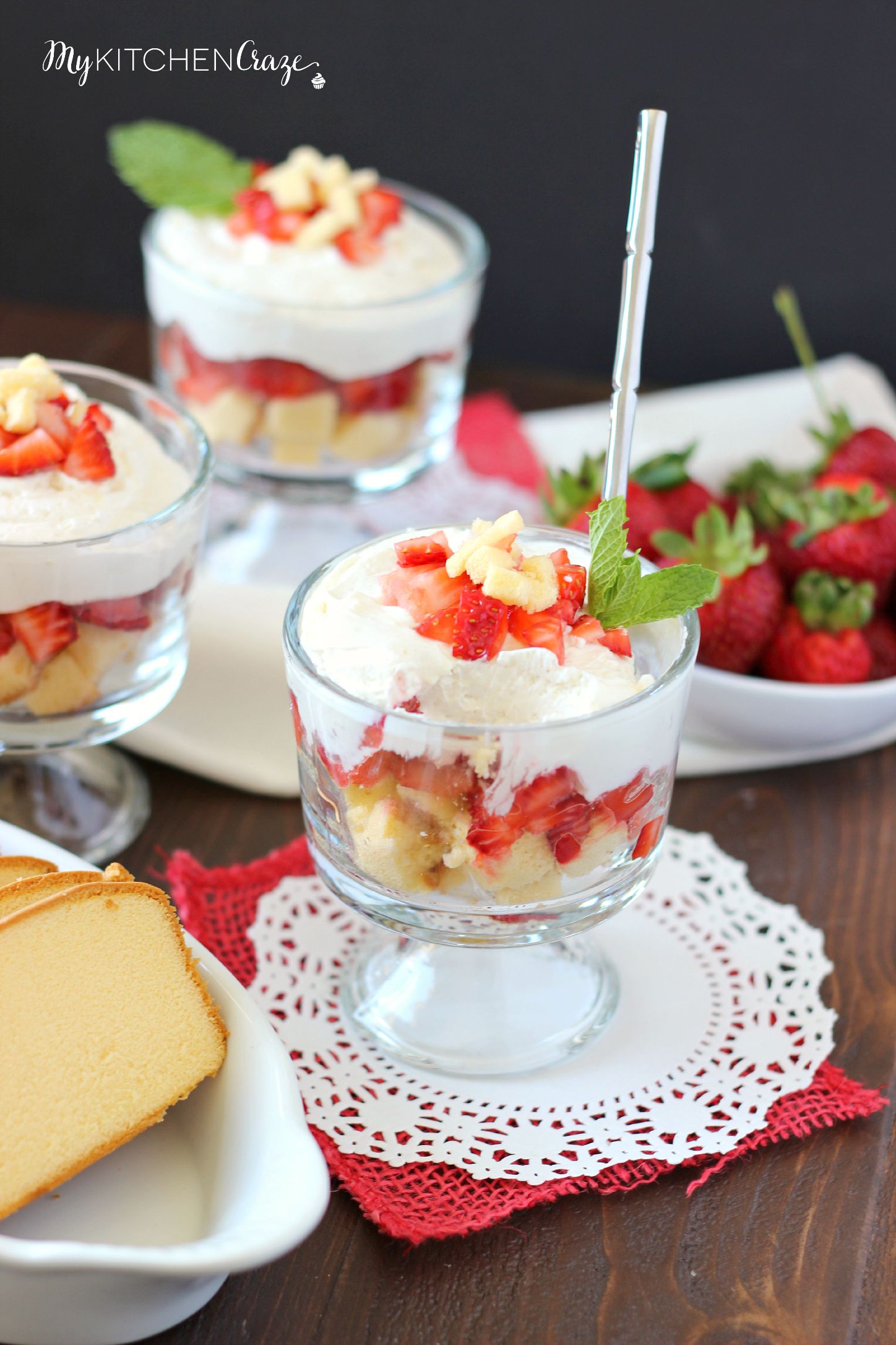 No Bake Strawberry Cheesecake Trifle ~ mykitchencraze.com